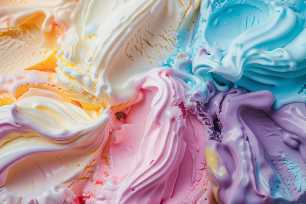 Abstract Melting Ice Cream