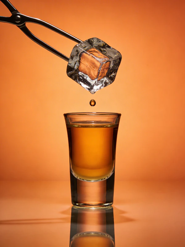 Golden Beverage Close-Up