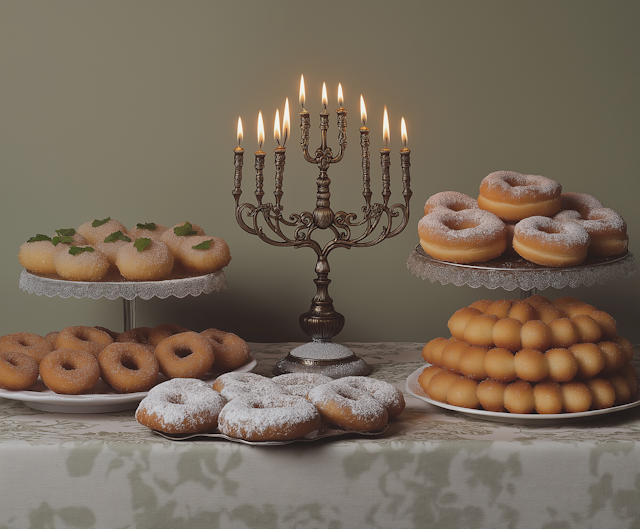 Hanukkah Doughnut Display