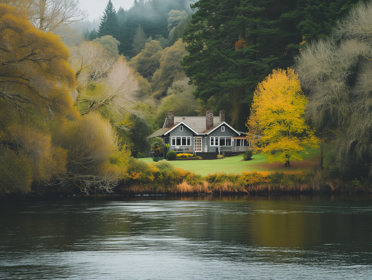 Autumnal Riverside Retreat