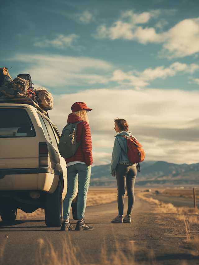 Travel Companions at Golden Hour