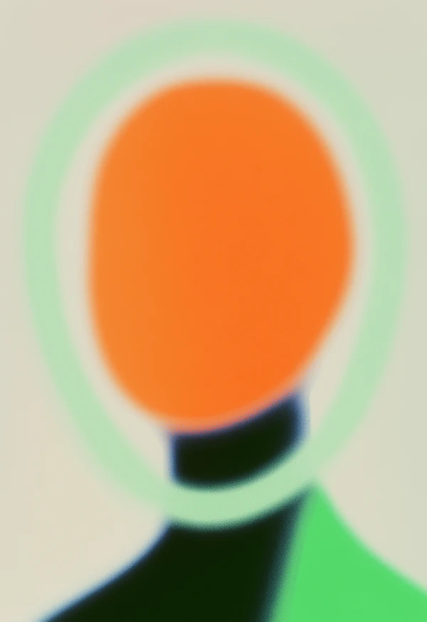 Abstract Orange Oval