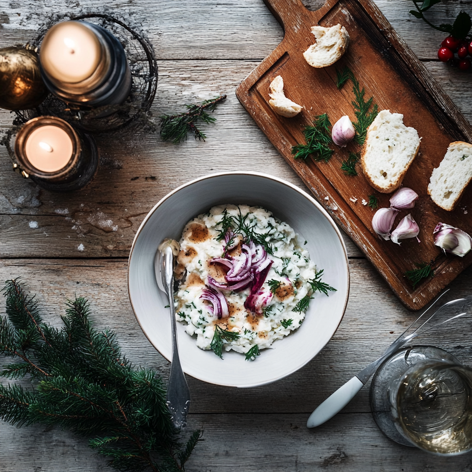 Cozy Rustic Risotto Setting