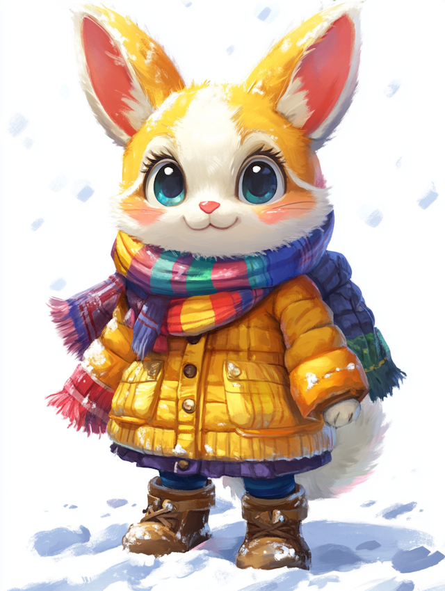 Anthropomorphic Winter Rabbit