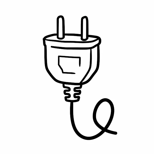 Minimalist Plug Drawing
