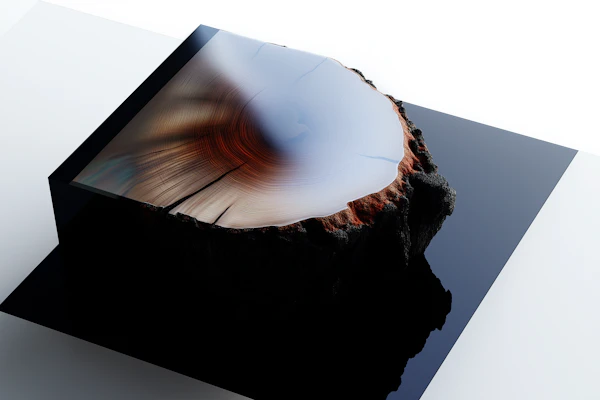 Tree Trunk Resin Art
