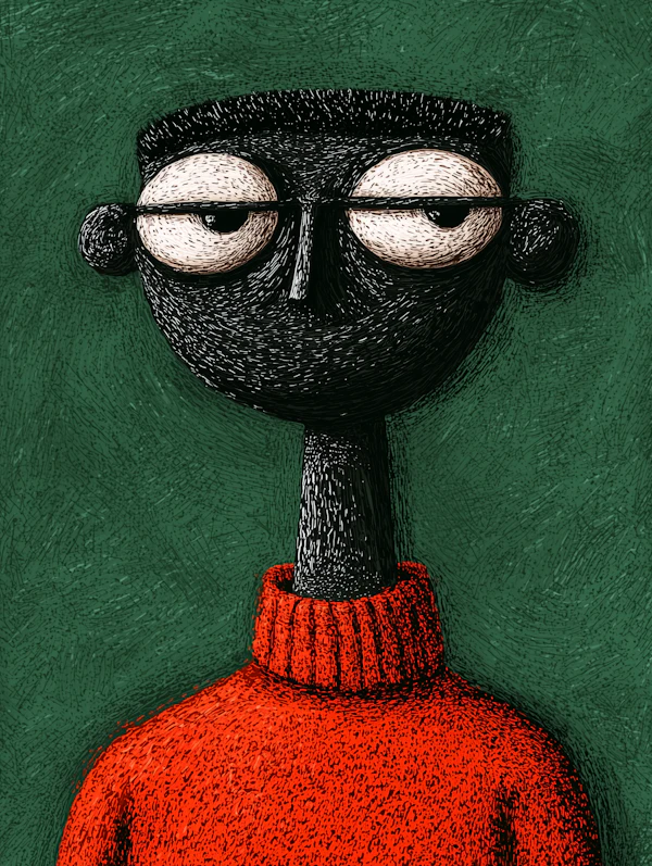 Stylized Human Figure Illustration