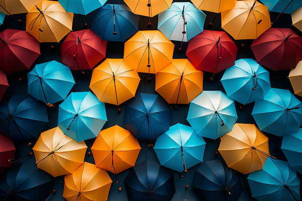 Kaleidoscope Canopy: An Umbrella Mosaic