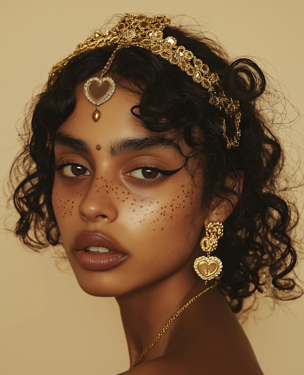 Golden Elegance Portrait