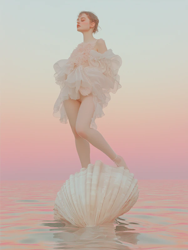 Ethereal Seashell Scene