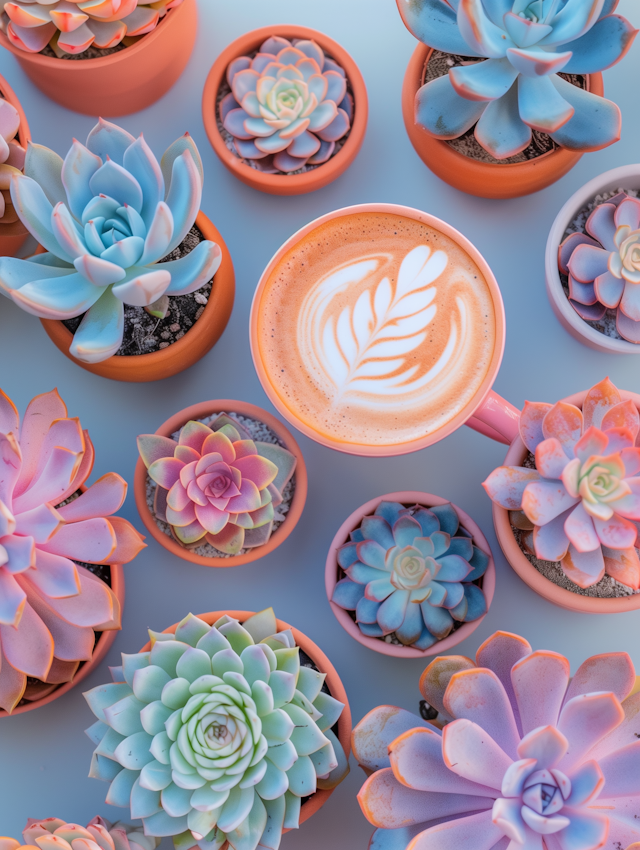 Succulents and Coffee Aesthetic