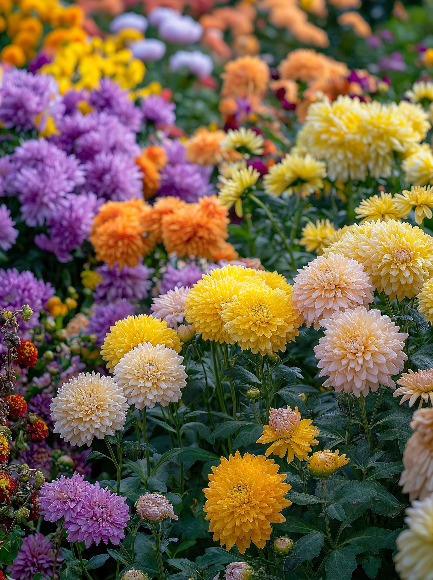 Vibrant Chrysanthemums in Bloom