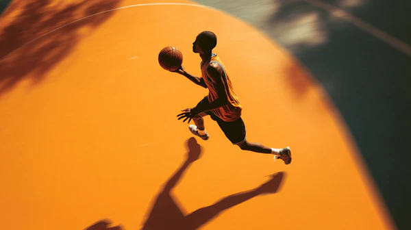 Basketball Action Shot