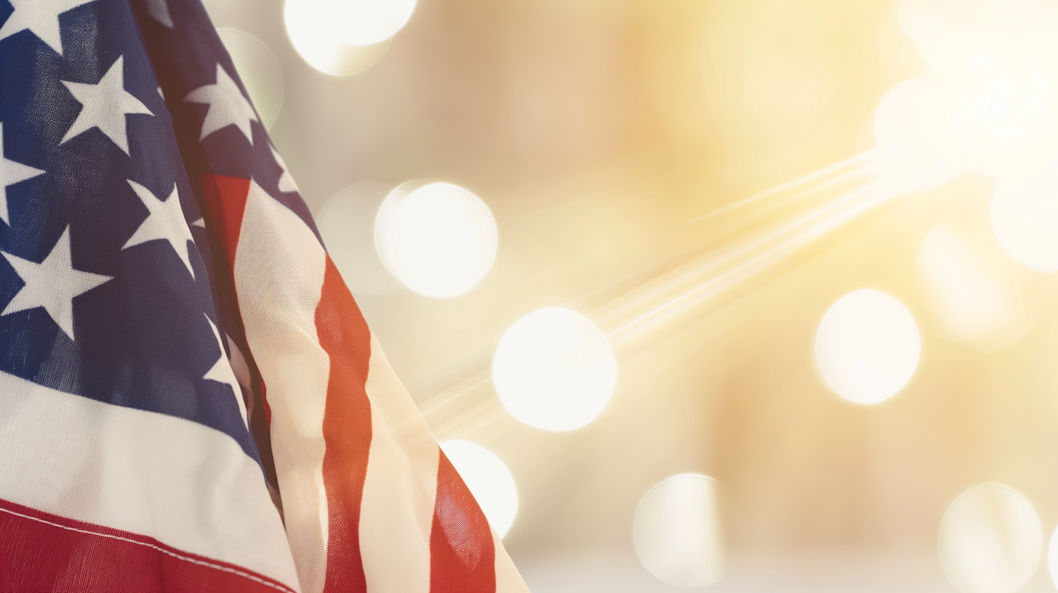 Elegant American Flag With Backlight