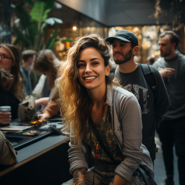 Radiant Smile at a Social Event