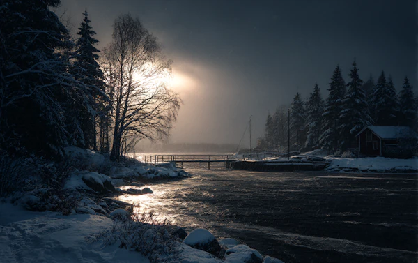 Winter River Serenity