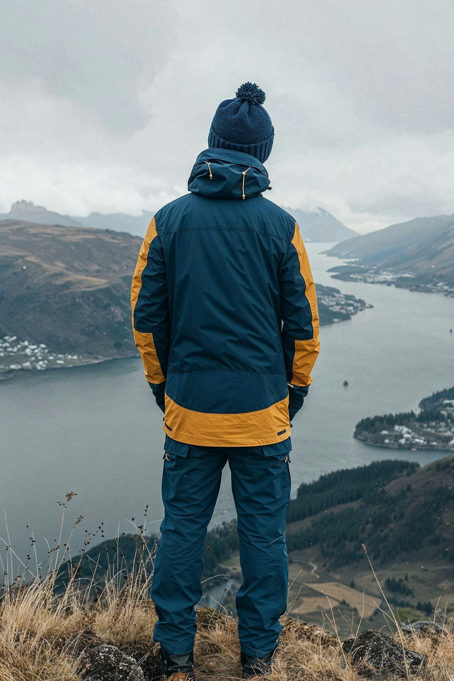 Contemplative Figure Overlooking Nature