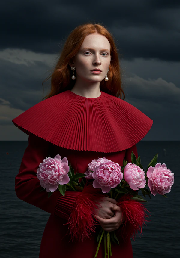 Elegant Red Portrait