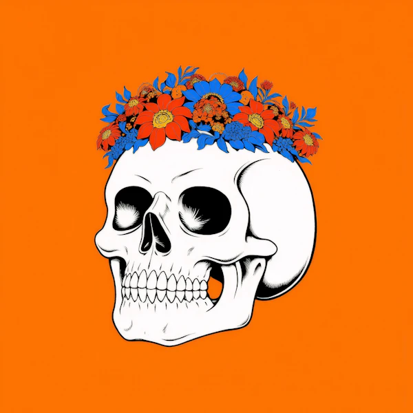 Floral Skull Art