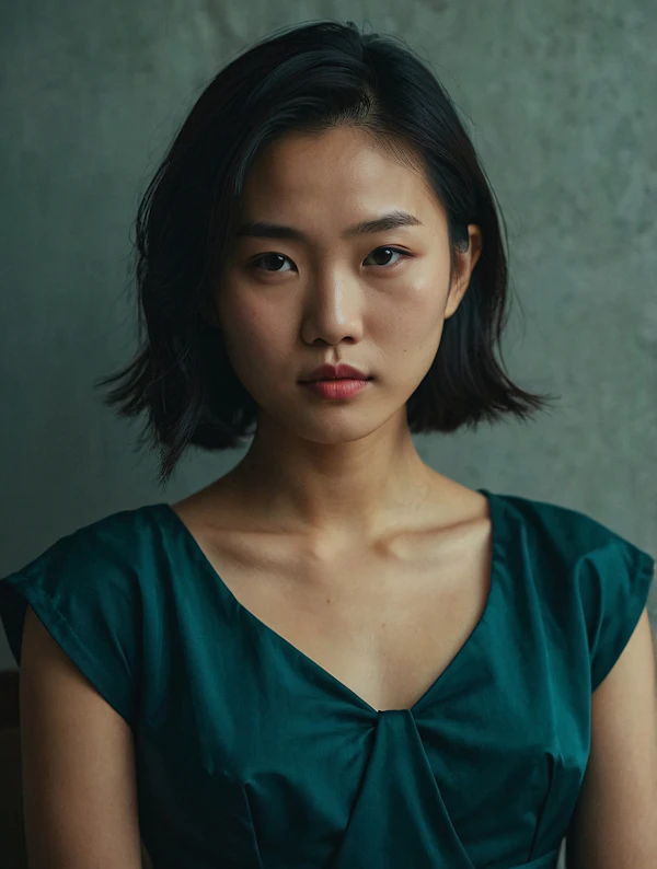 Portrait of a Young Woman in Green