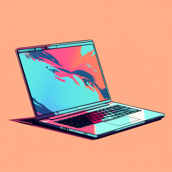 Stylized Laptop Illustration