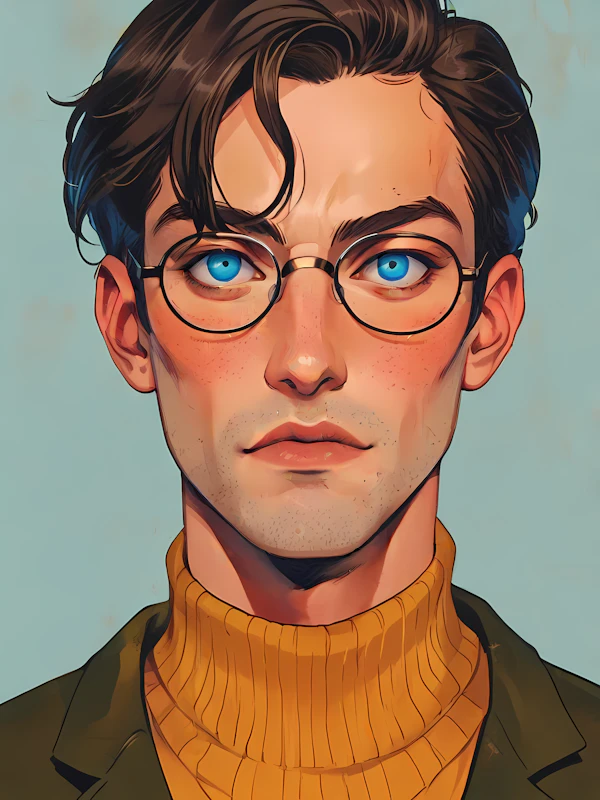 Portrait of a Thoughtful Young Man