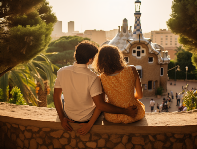 Golden Hour Embrace at Historic Vista