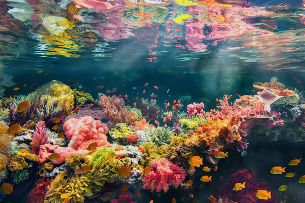 Underwater Coral Reef Ecosystem