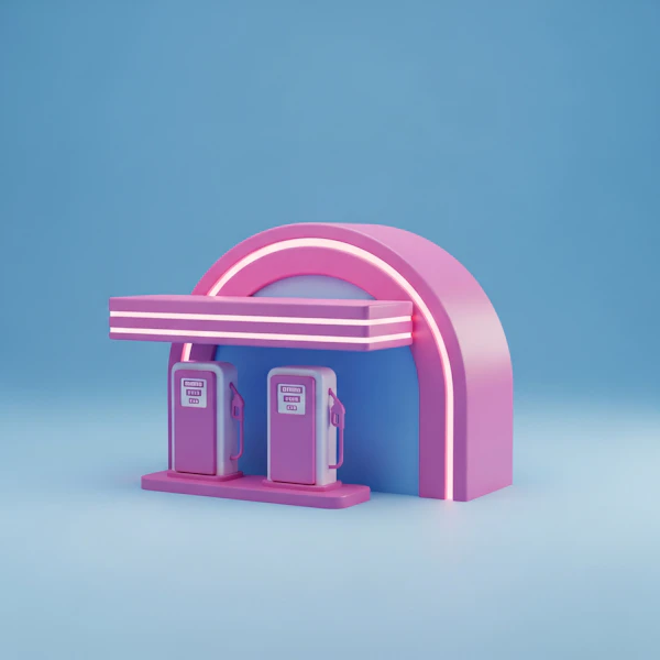 Retro Gas Station Art