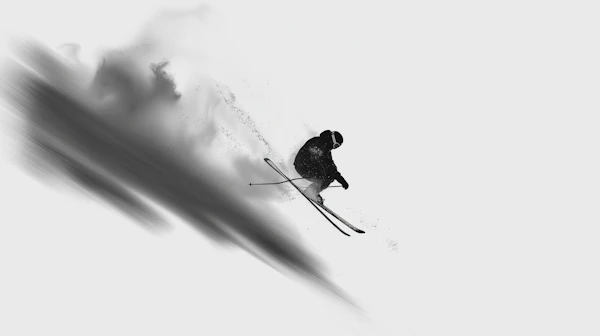 Skier in Mid-Air