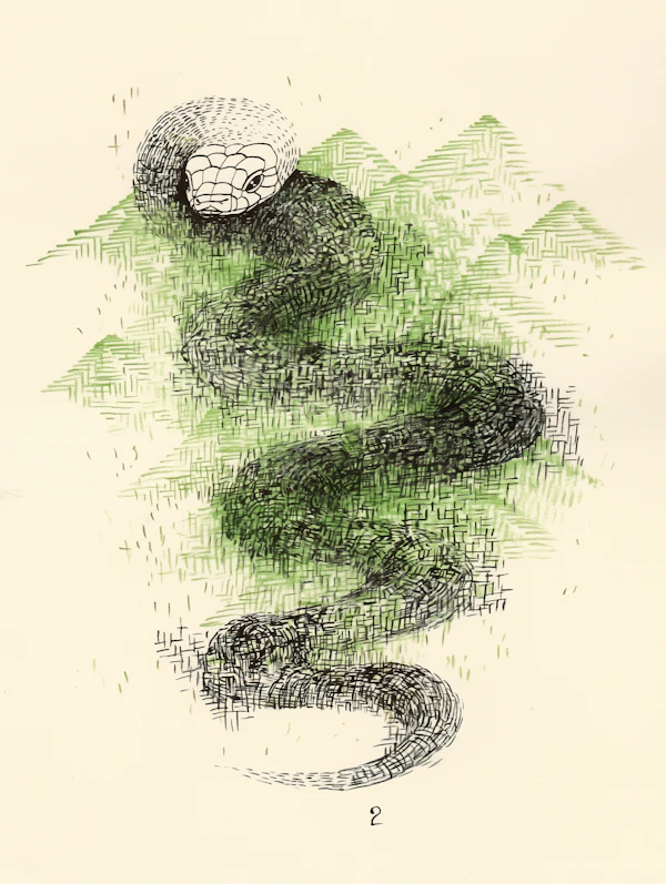 Stylized Snake Artwork