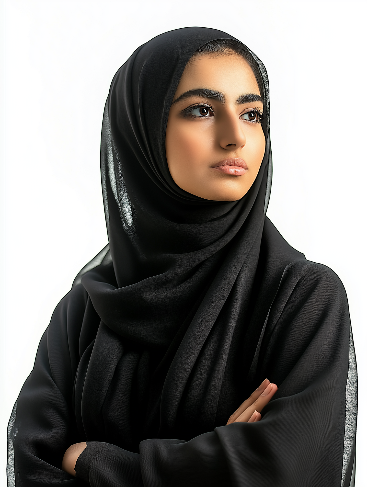 Woman in Black Hijab and Abaya