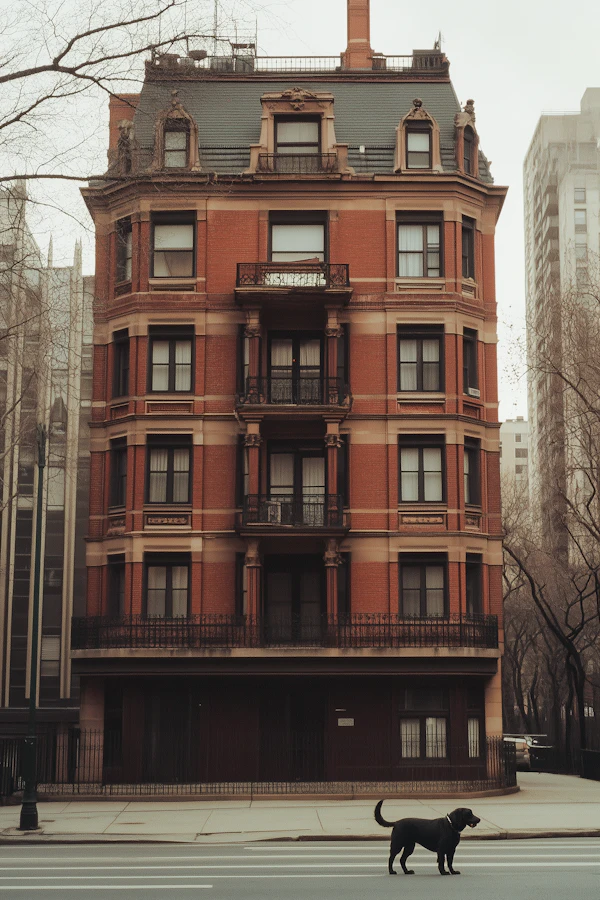 Urban Elegance with Dog