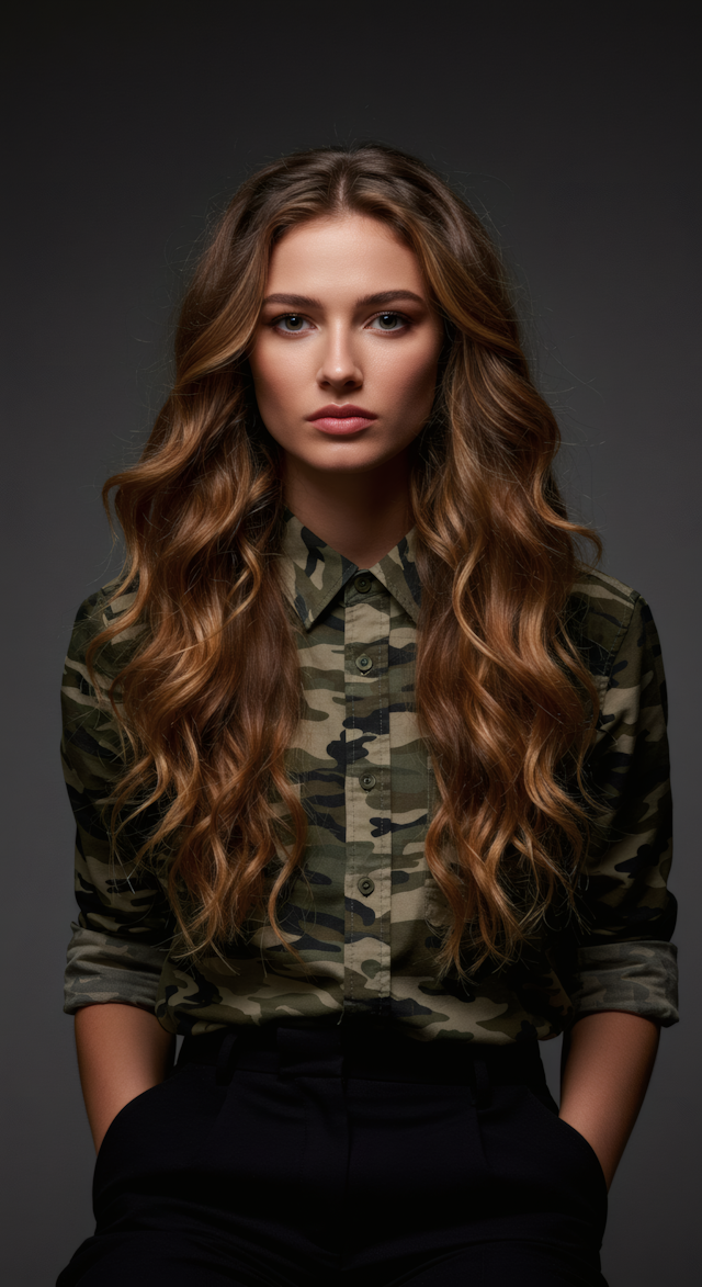 Woman in Camouflage