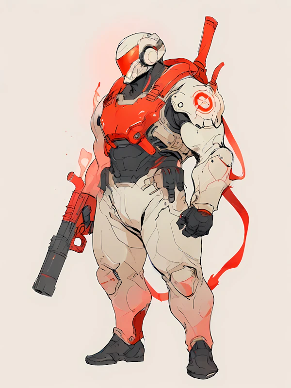 Futuristic Armored Figure