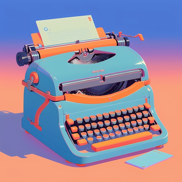 Vibrant Vintage Typewriter