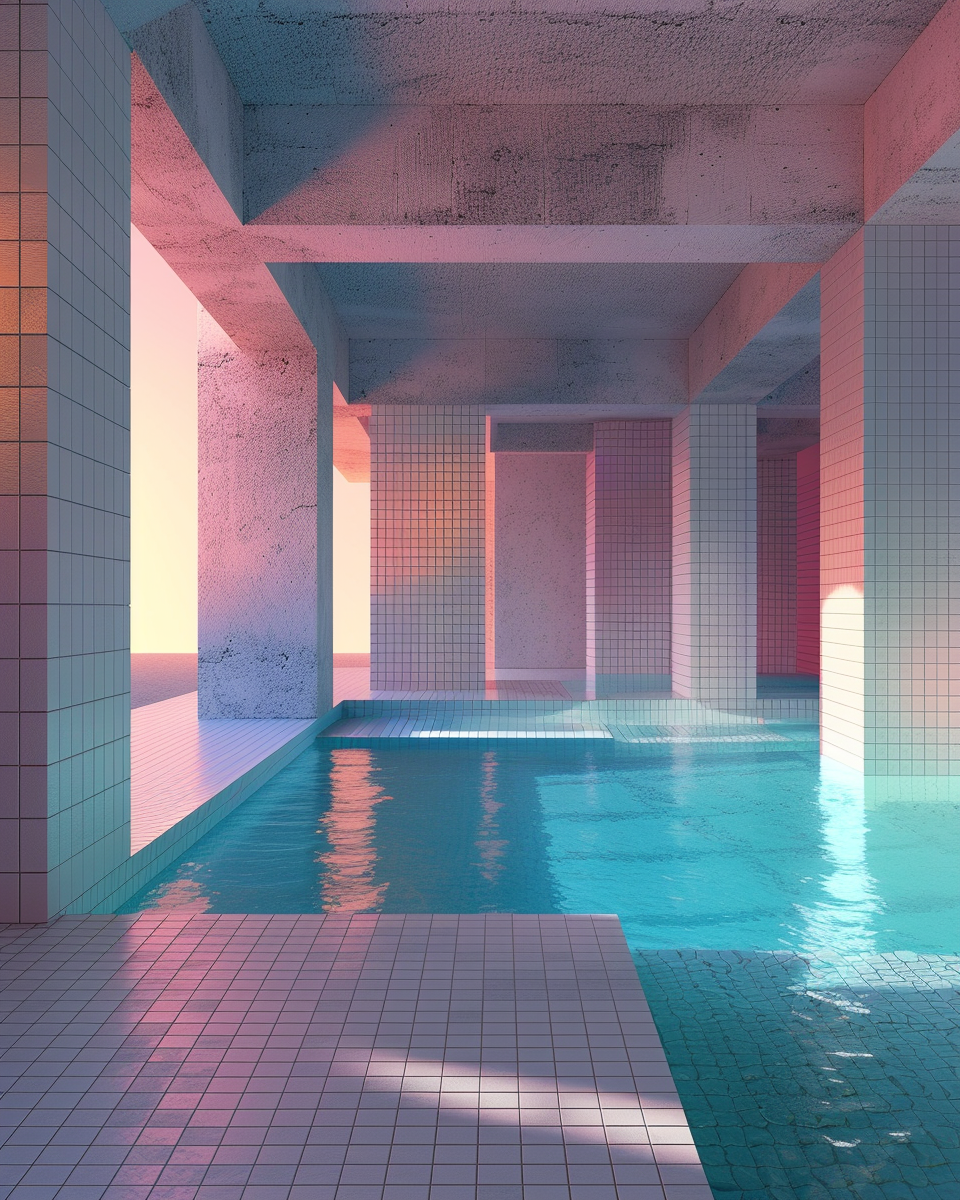 Serene Modern Indoor Pool Photo on Lummi