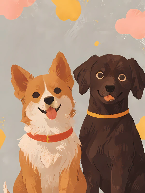 Cheerful Dogs Companionship