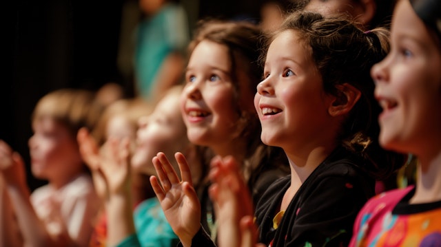 Joyful Children Watching Performance