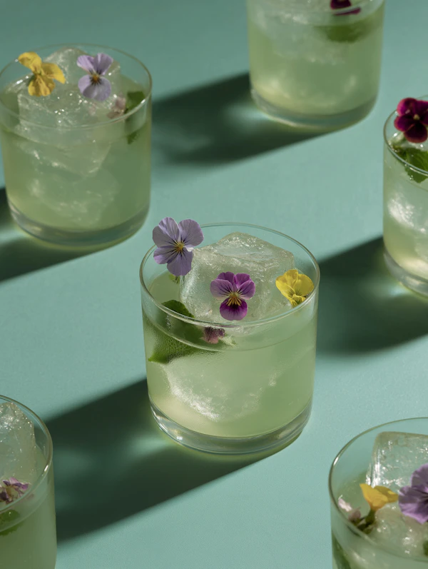 Colorful Floral Cocktails