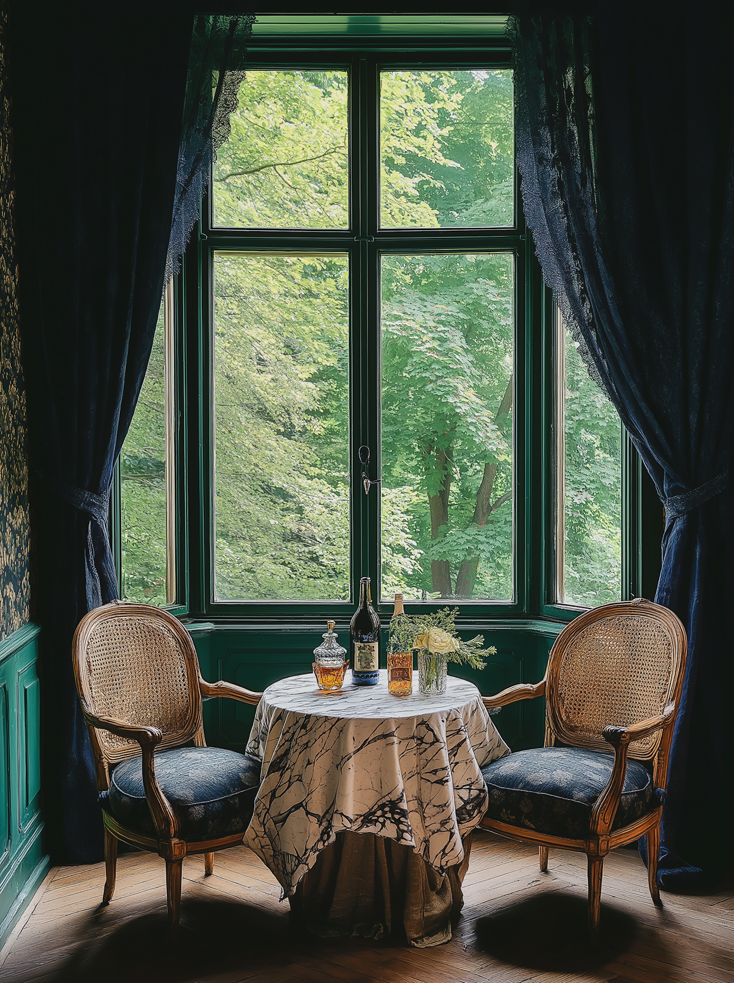 Elegant Interior with Wine Setting