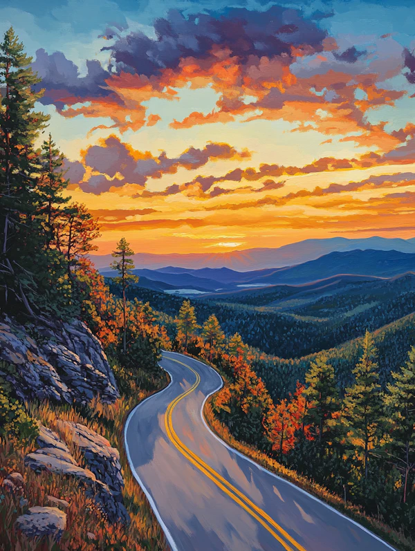 Autumn Mountain Road