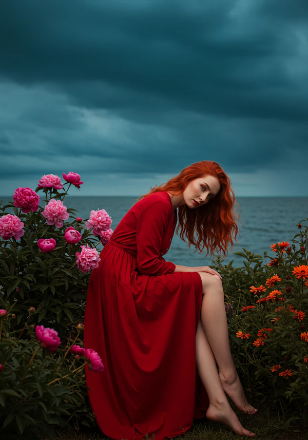 Woman Among Flowers