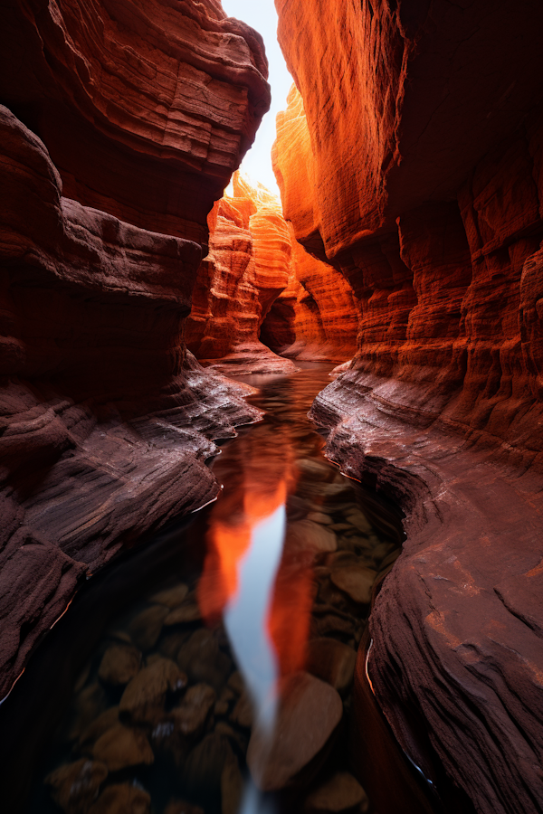 Ethereal Glow of the Serene Slot Canyon