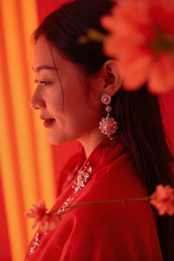 Elegant Woman in Red
