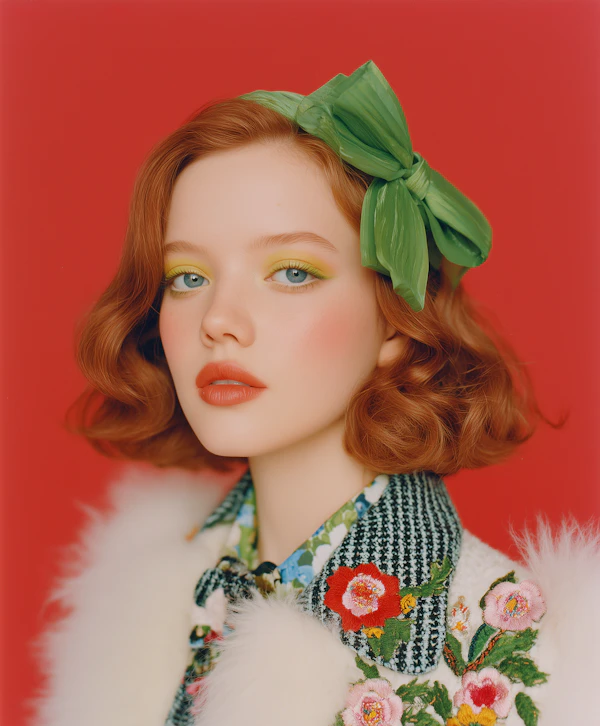 Vibrant Red Portrait