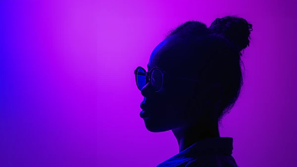 Silhouette of Serenity: African Elegance Against Gradient