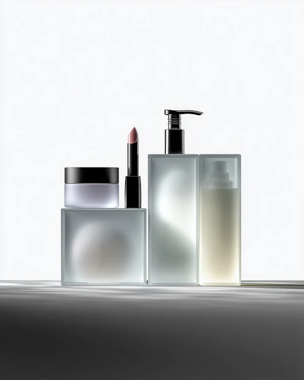 Minimalist Cosmetics Display