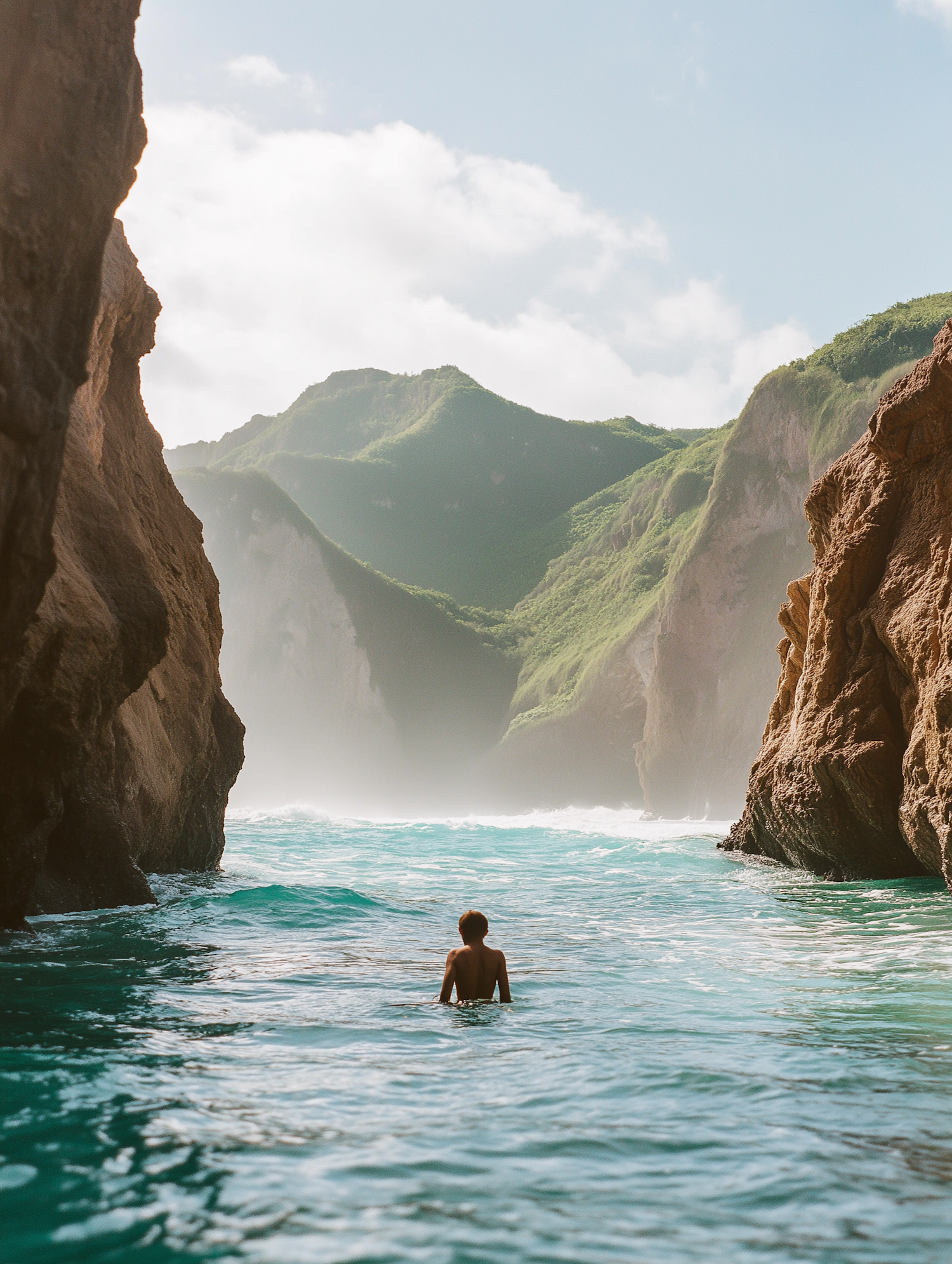 Serene Swimming Scene