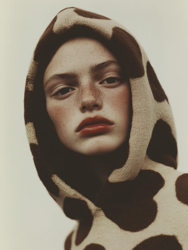 Freckled Portrait Close-Up